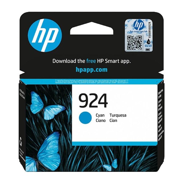 HP 4K0U3NA Thermal Inkjet 924 Cyan Original Standard Capacity Ink Cartridge
