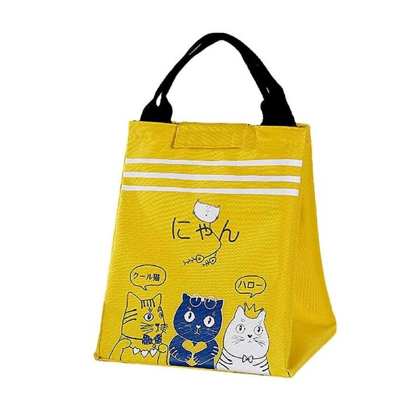 Cartoon Cat Portable Meal Bag Lunch Bag Lunch Box Bag Picnic Bag