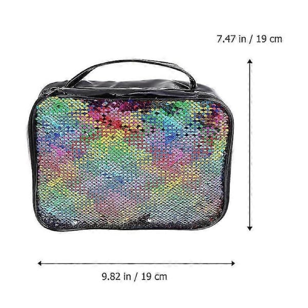 1pc Sequin Design Lunch Bag Insulation Bag Lunch Box Bag Kids Handheld Lunch Bag