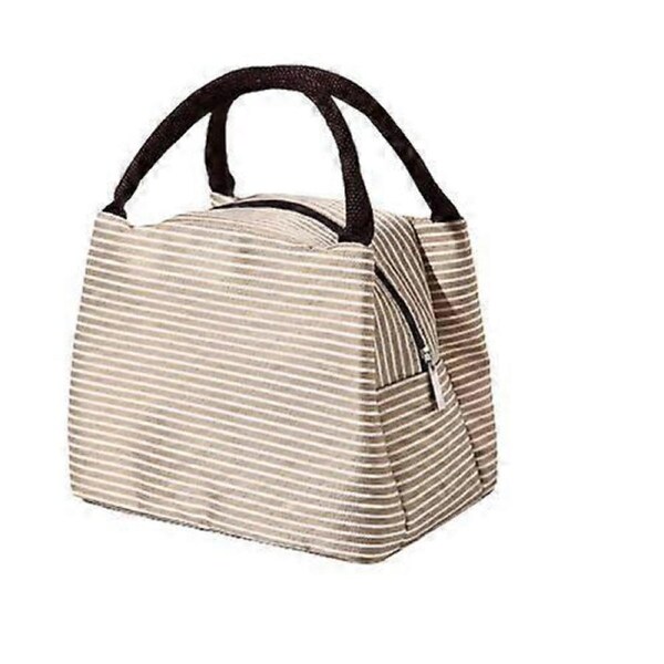 Ladies Lunch Bag Striped Handbag Reusable Lunch Bag Lunch Box Bag