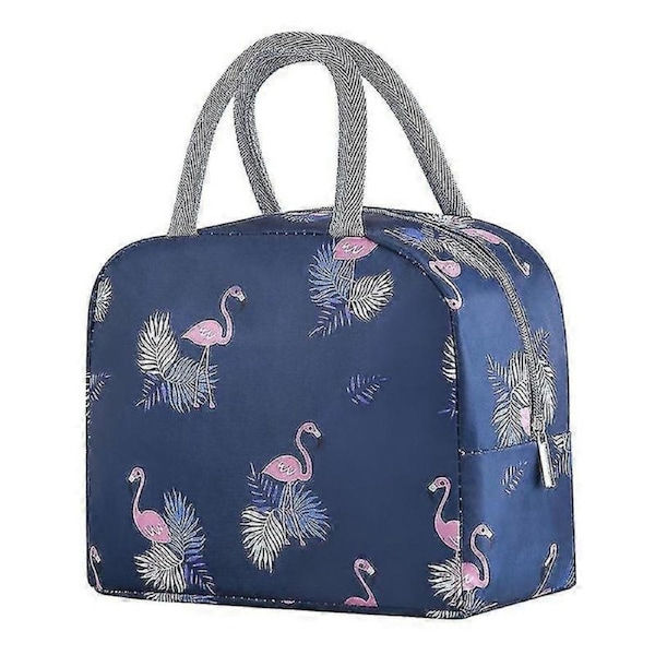 lunch Box Tote Bag Insulation Bag Lunch Bag Lunch Box Bag Insulation Bag With Rice Bag Thickened Aluminum Foil Tote Bag (navy Flamingo) PXCL