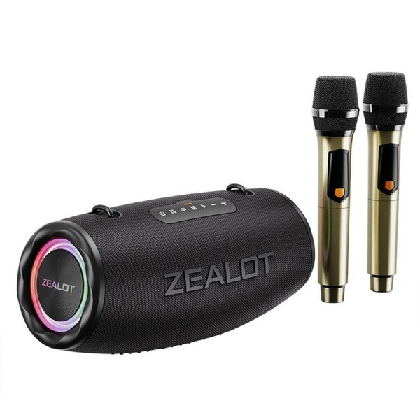 Nevenka S87M Bluetooth Speaker with 2 Microphones Wireless Portable Outdoor Audio with Subwoofer