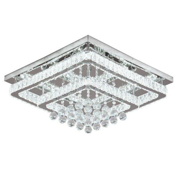 Mira 80W Tri-Colour Dimmable Crystal Chandelier – 62cm