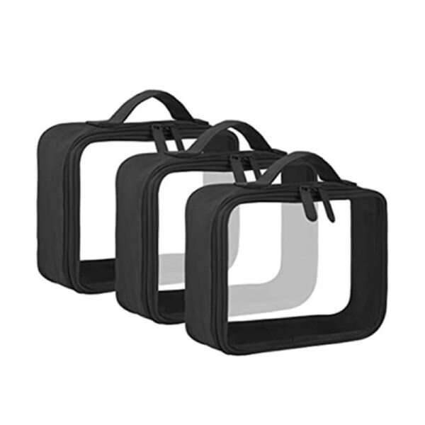 3 Pack Clear Toiletry Bag Makeup Bag Travel Organizer Miscellaneous Storage Bag