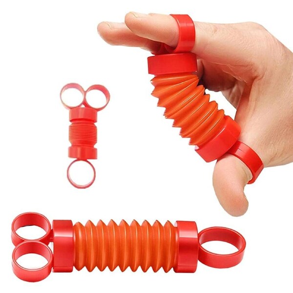 2Pcs Finger Pull Tube Pop Tubes Telescopic Pop Finger Movement Stretch Tube
