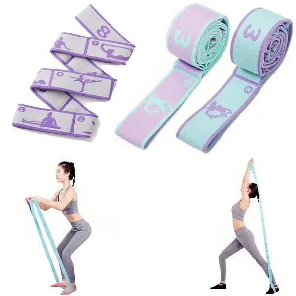 4pcs Resistance Band Yoga Auxiliary Stretching Belt Adult Training Elastic Bands