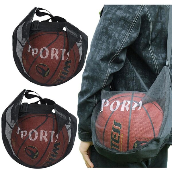 2Pcs Mesh Sling Gym Bag Sport Game Ball Storage Bag Thicken Sling Net Carry Bag
