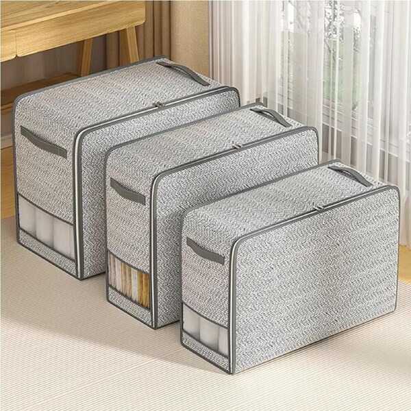 3Pack clothes storage bag quilt storage bag wardrobe clothes sorting bag