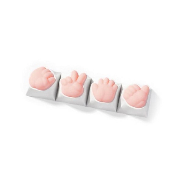 Meletrix Rock Paper Scissors Novelites Keycaps Pack 4 Pcs