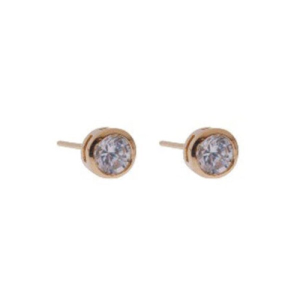 Rossan Round Cubic Zirconia Fe4154 Gold