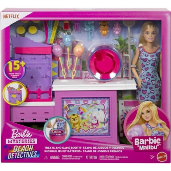 Barbie Mysteries - Beach Detectives Treats And Game Booth - Mattel