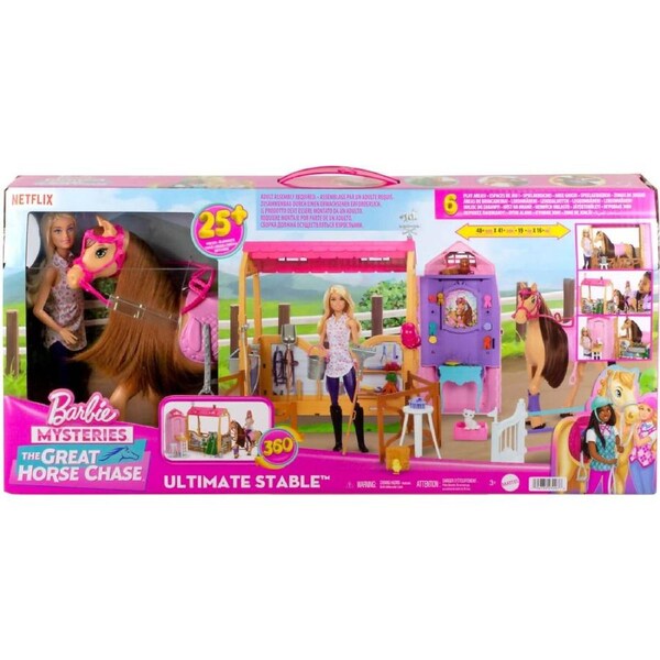 Barbie Mysteries - The Great Horse Chase Stable Playset - Mattel