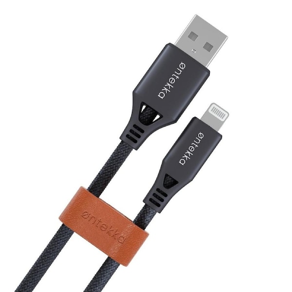 Ontekka Lightning to USB-A Cable - Grey 1.2m Length