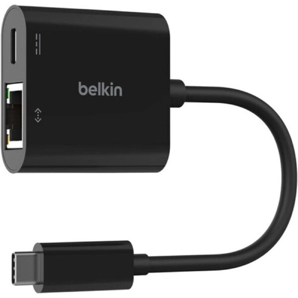 Belkin Connect USB-C to Ethernet Cable with Charging Adapter (Black)