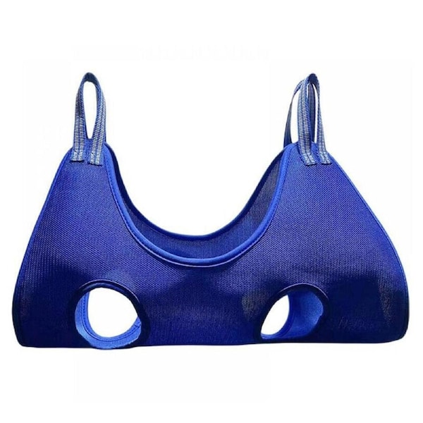 Pet Dog Cat Grooming Sling Hammock Restraint Bags for Bathing Trimming Nail Care - Blue M