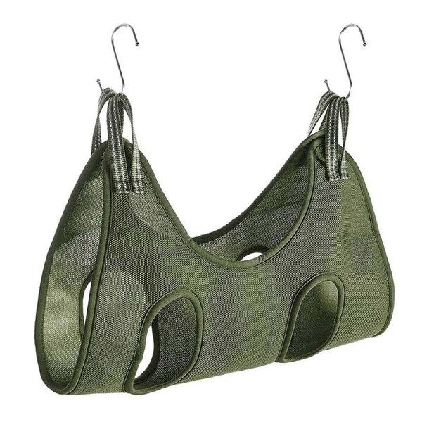 Pet Dog Cat Grooming Sling Hammock Restraint Bags for Bathing Trimming Nail Care - Green L