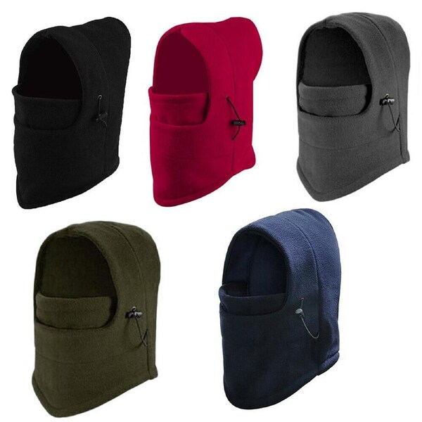 Balaclava Winter Thermal Fleece Hood Cap Ski Face Mask Hat Neck Warmer Army Green Full Face Mask