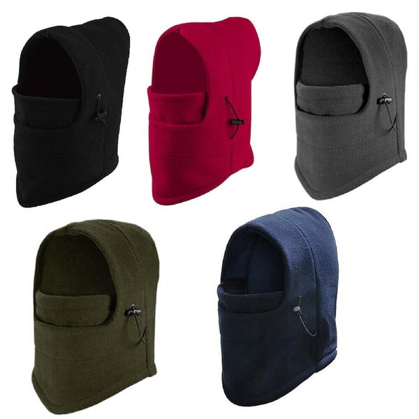 Balaclava Winter Thermal Fleece Hood Cap Ski Face Mask Hat Neck Warmer Dark Blue Full Face Mask