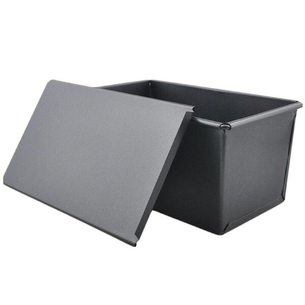 Non Stick Toast Box Loaf Bread Bakeware Mould With Lid Kitchen Baking 1000g