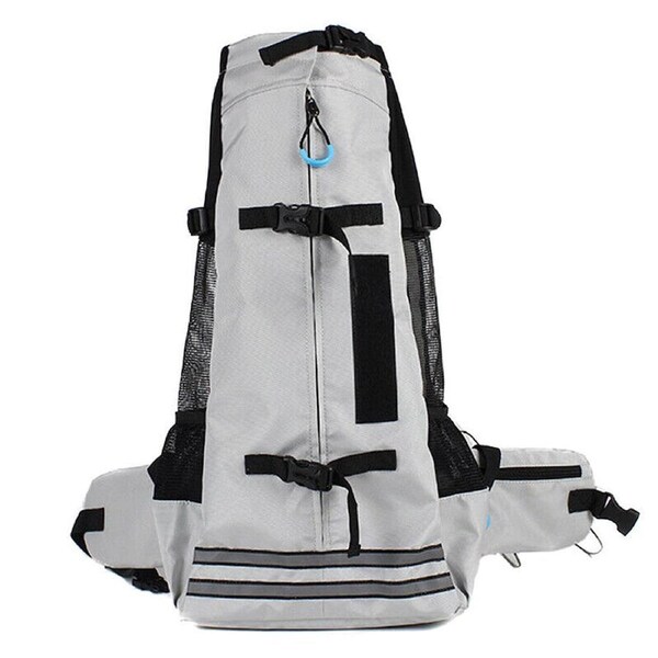 Dog Carrier Large Backpack Puppy Travel Bike Cycling Hiking Carrier Bag Outdoor M 49 x 23 x 12cm Grey