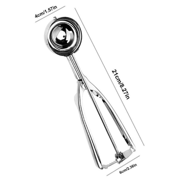 Stainless Steel Ice Cream Scoop Spoon Melon Baller Small Middle Large - 3 Size S Size 4cm