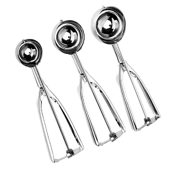 Stainless Steel Ice Cream Scoop Spoon Melon Baller Small Middle Large - 3 Size M Size 5cm