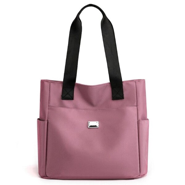 Women Travel Tote Bag Lightweight Waterproof Large Capacity Handbag Shoulder Bag Pink