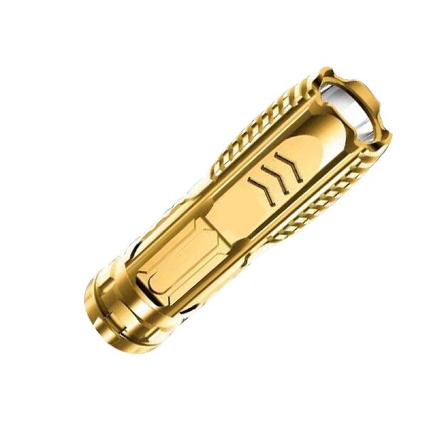 Camping Flashlight Multifunctional Rechargeable Flashlight for Outdoor Gold