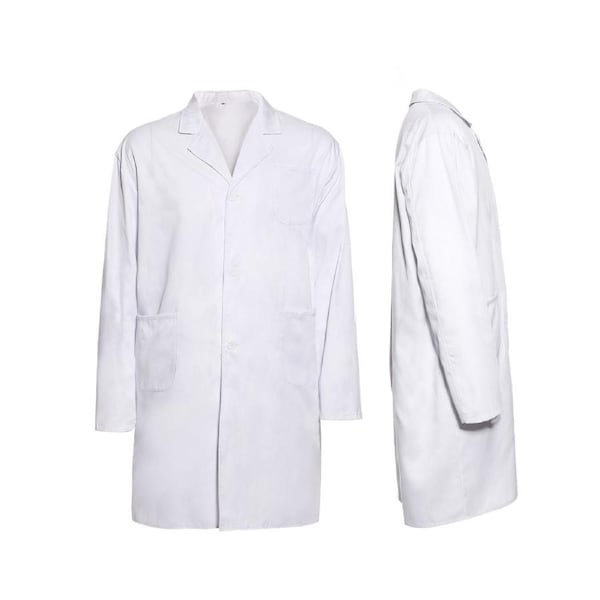 White Lab Coat Hygiene Food Industry warehouse Doctors Laboratory Medical Coat S