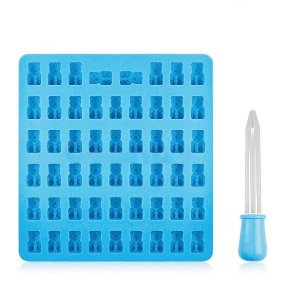 Bear Silicone Gummy Chocolate Baking Mold Ice Cube Tray Candy Jelly Mould Blue