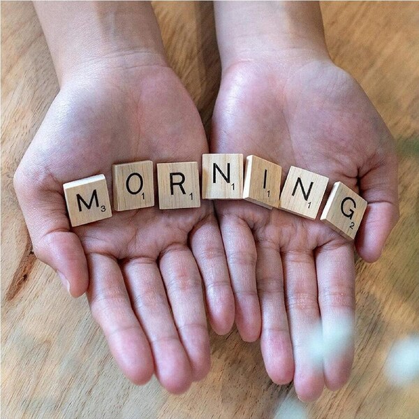 Scrabble Wood Tiles Pieces Full Sets Letters Wooden Alphabet Game And Crafts 500pcs