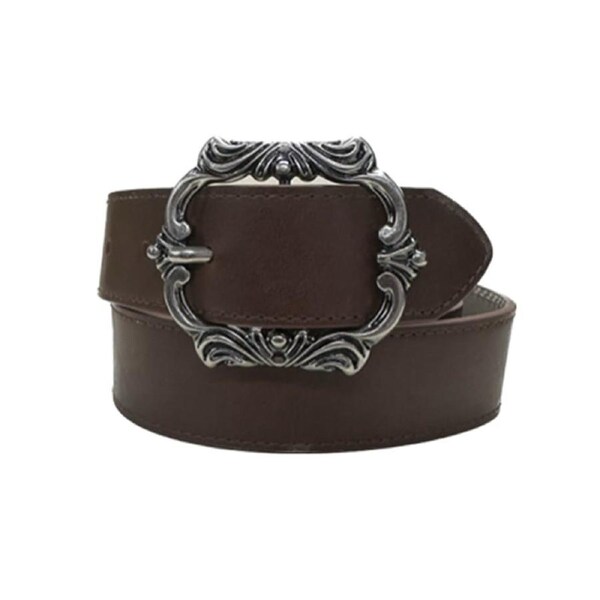 Jessica Simpson Women's Fashion Decorative Buckle Hip Belt Chocolate S-M