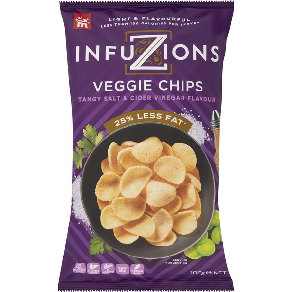 Infuzions Veggie Chips Salt & Cider 100g