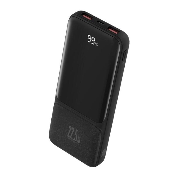 iQuick Power Square Power Bank 10000mAh 22.5W LED Display USB Type-C Type-A - Black