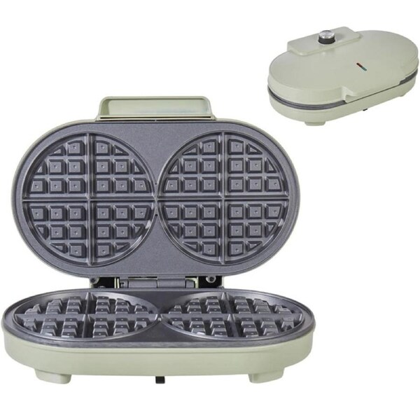 Davis & Waddell Double Non-Stick Waffle Maker - Electric Breakfast Waffle Cooker Baking Machine - Pancake & Crepe Maker