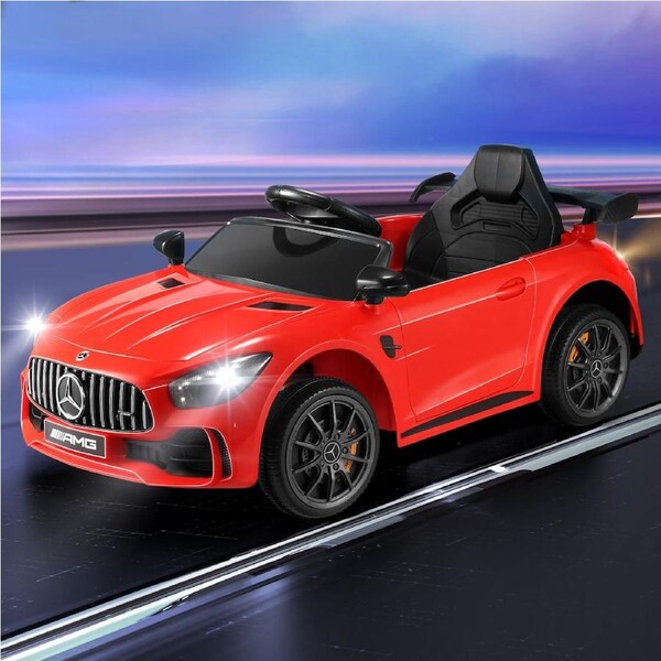 Kids Ride On Car Mercedes-Benz AMG GTR Licensed Electric Vehicle Toy w/ Remote Red