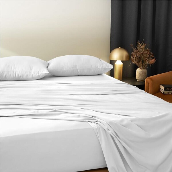 Morrissey Fitted Sheet Set 400TC Luxe Soft Bamboo/Cotton Snow Queen