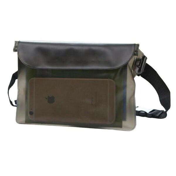 Waterproof Underwater Waist Belt Bum Bag Beach Swimming Boating Dry Phone Pouch Black