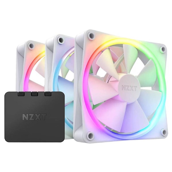 NZXT F120 RGB Fan 120mm PWM White Triple Pack