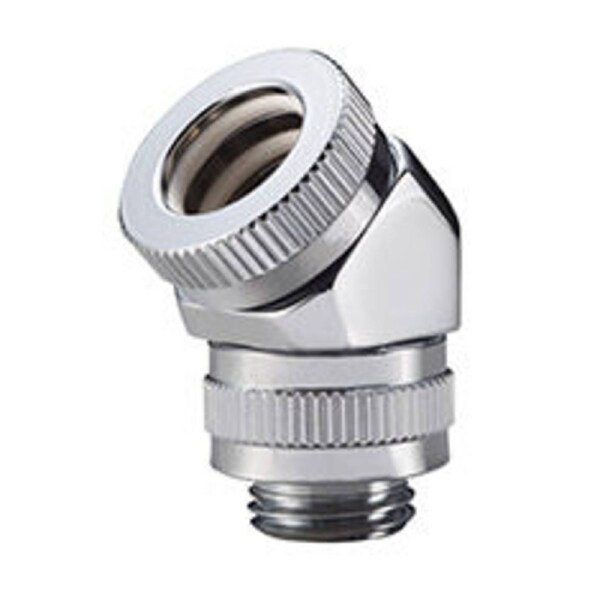 Phanteks Hard Tube 45 Degree 12mm Rotary Fitting Chrome