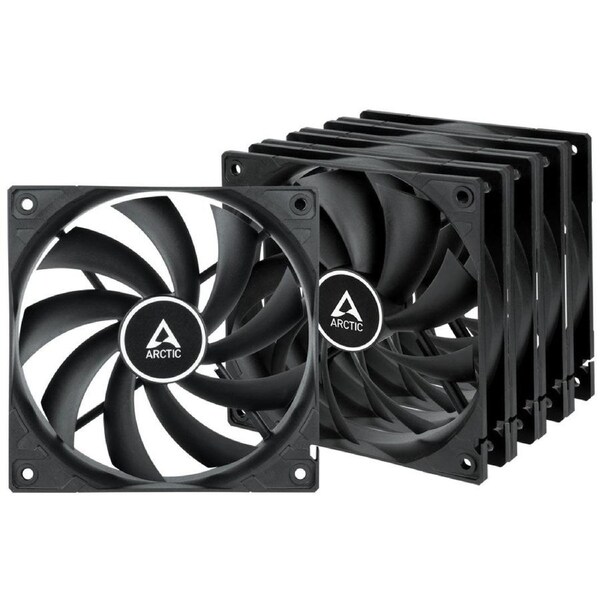 Arctic F12 120mm Fan Black 5 Pack