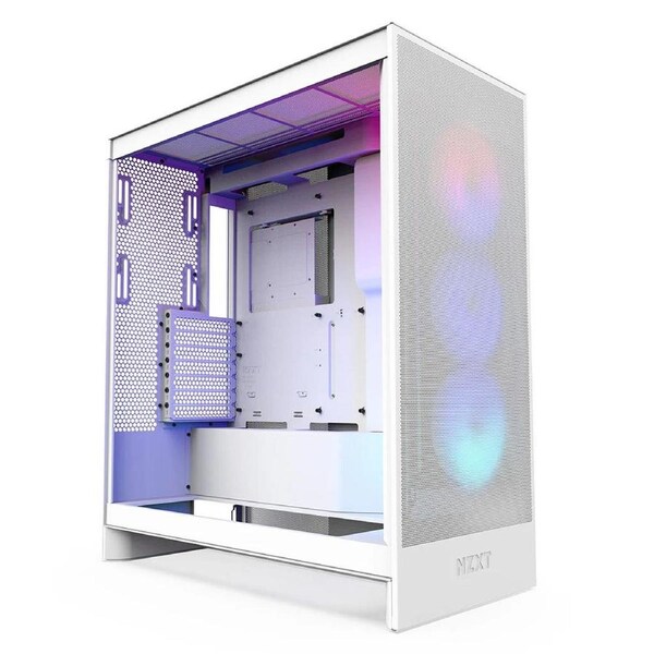 NZXT H7 Flow RGB Mid Tower Case White 2024 Edition