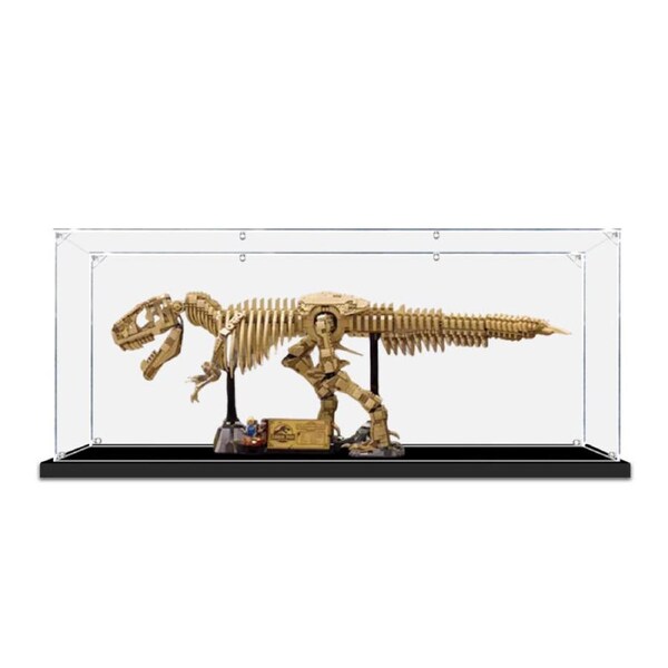 Acrylic Display Case for LEGO 76968 Jurassic World Dinosaur Fossils Tyrannosaurus rex Figure Storage Box Dust Proof Glue Free