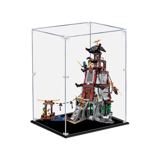 Acrylic Display Case for LEGO 70594 Ninjago The Lighthouse Siege Figure Storage Box Dust Proof Glue Free