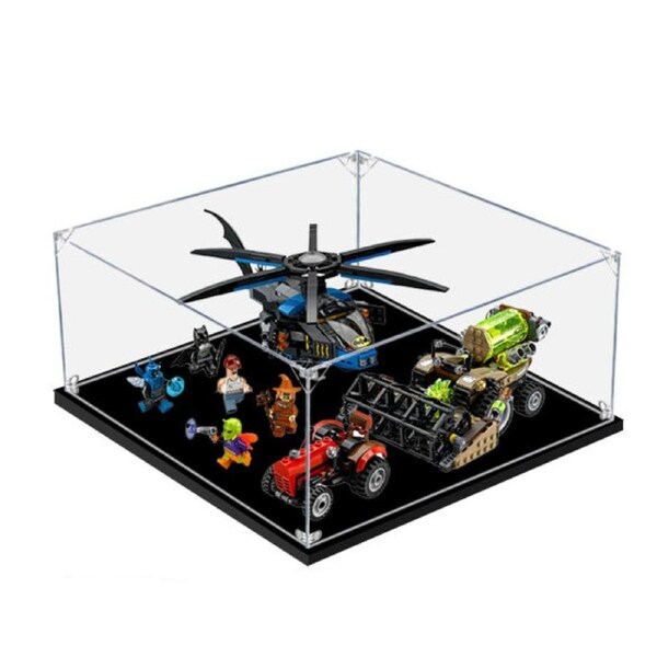 Acrylic Display Case for LEGO 76054 DC Super Heroes Batman Scarecrow Harvest of Fear Figure Storage Box Dust Proof Glue Free