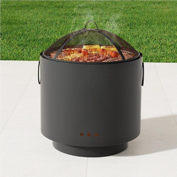 Grillz 2in1 Fire Pit BBQ Outdoor Camping Barbecue Grill Fire Pit