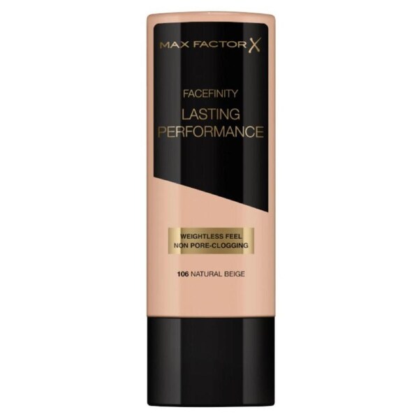 Max Factor Lasting Performance Foundation 106 Natural Beige – 24H Satin-Matte Finish