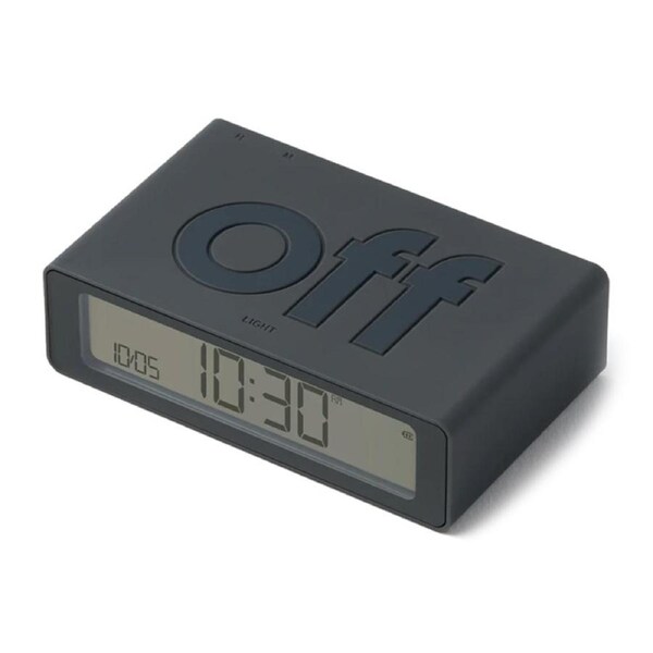 Lexon Flip Mini Reversible Alarm Clock - Grey