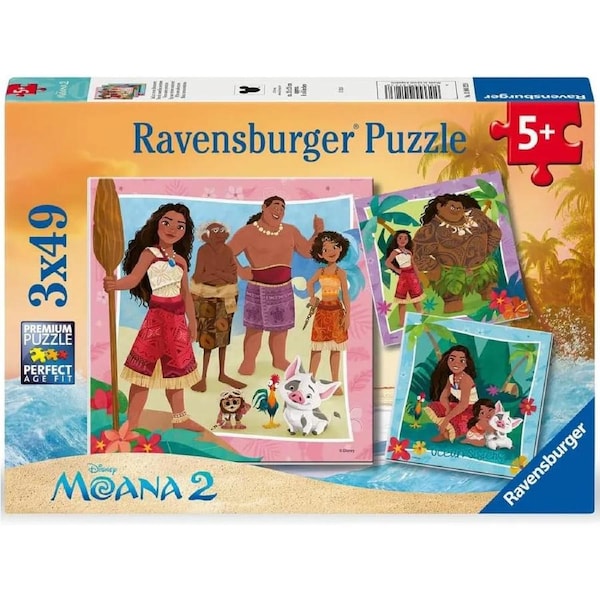 Ravensburger - Disney Moana 2 Puzzle 3x49pc