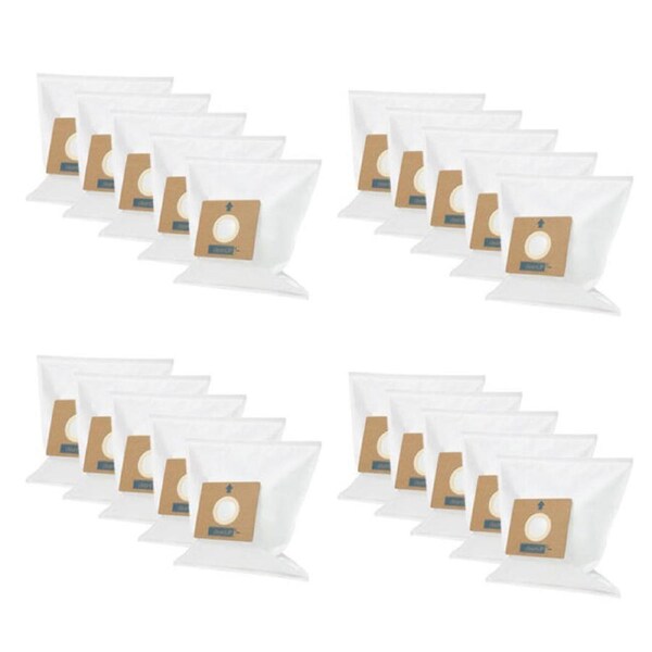 4x 5pc CleanUp CU212 Replacement Vacuum Bags for Hoover and Sauber Models White